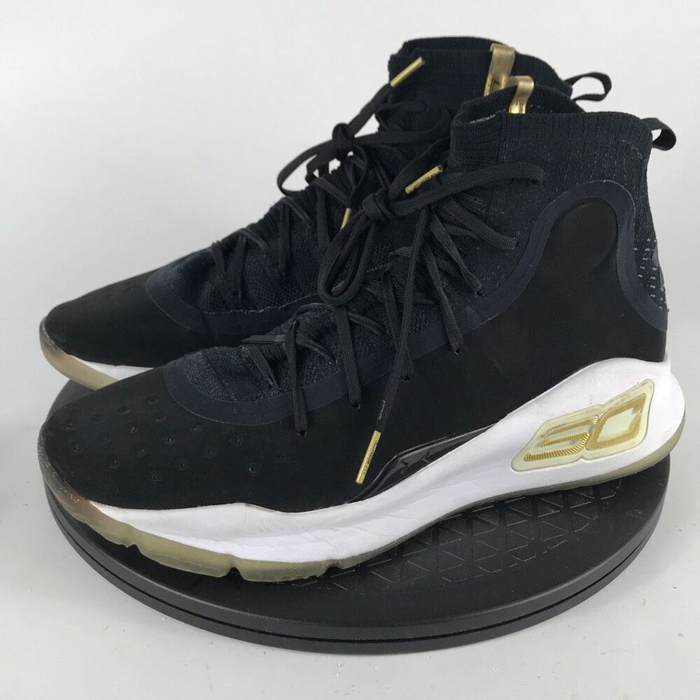 Under Armour Curry 4 More Dimes Black/Gold Basketball Shoes Men’s Size 10